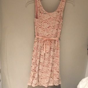 Springy short dress. Low back